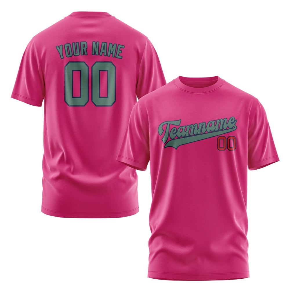 Custom Pink Blue Green T-Shirt