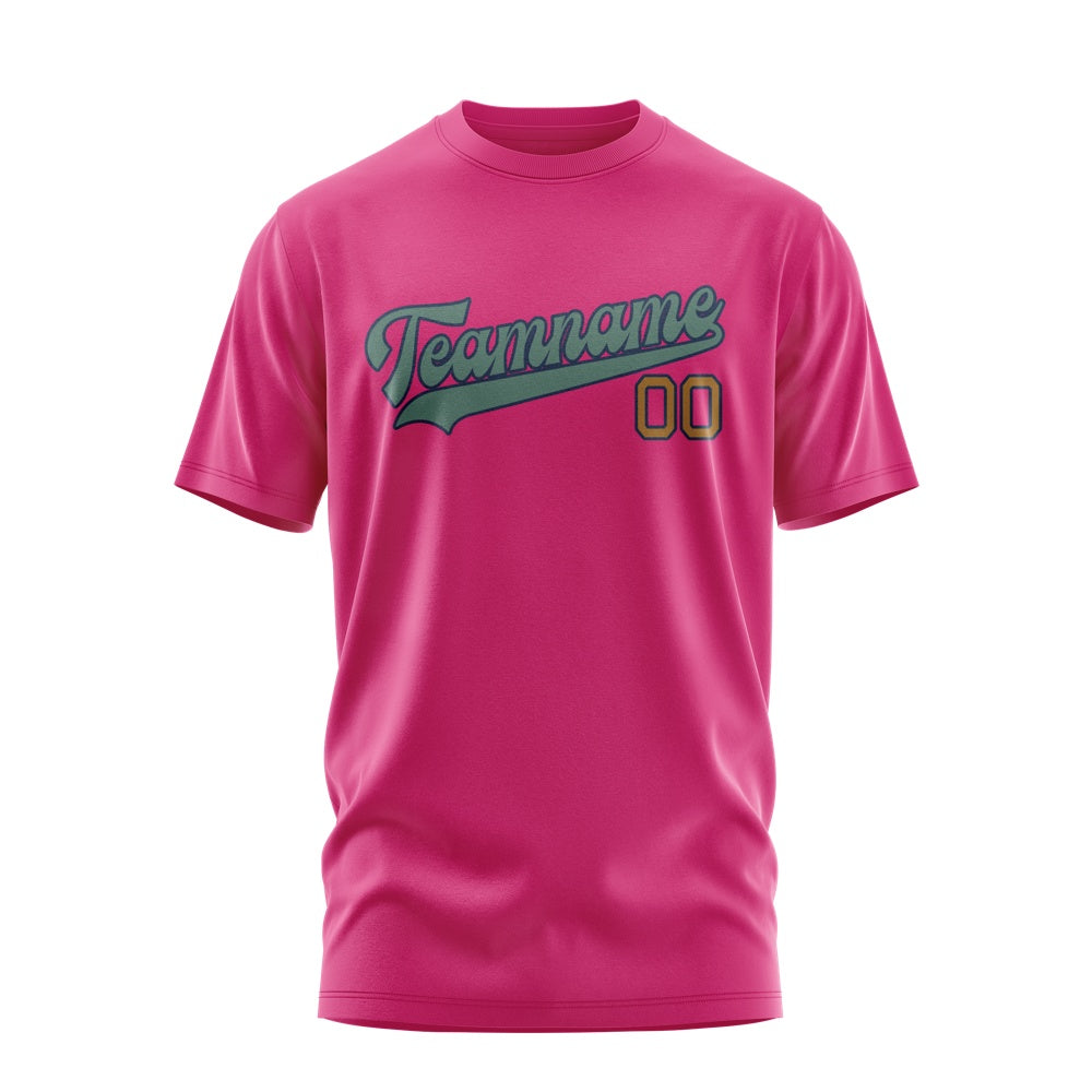 Custom Pink Blue Green T-Shirt