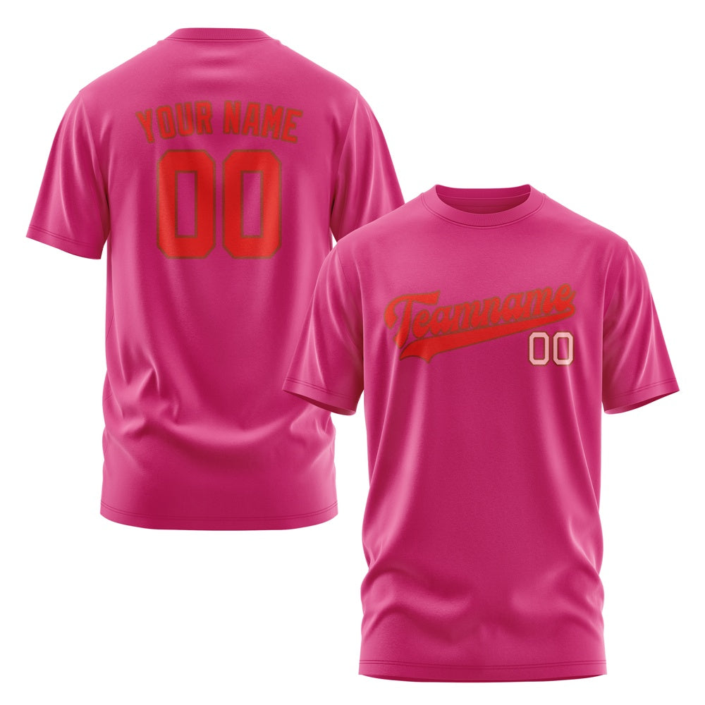 Custom Pink Orange Red T-Shirt