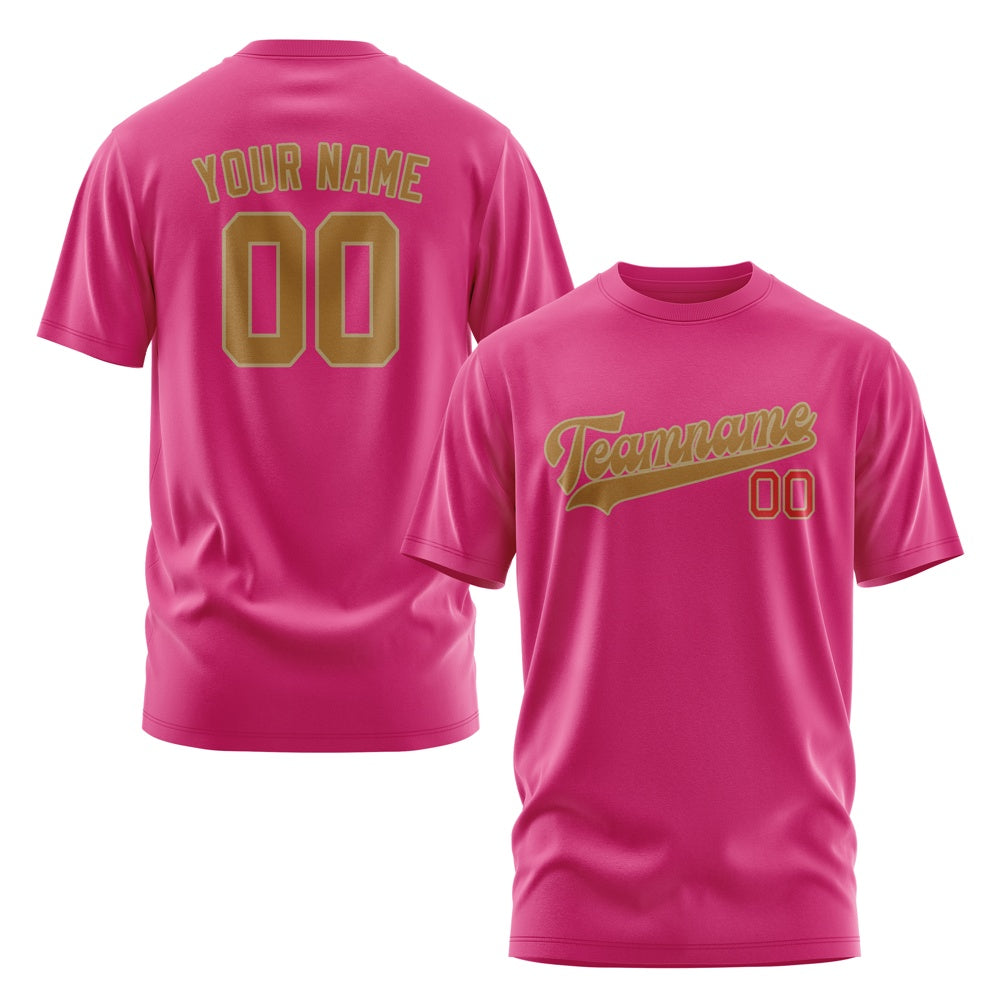 Custom Pink Khaki T-Shirt