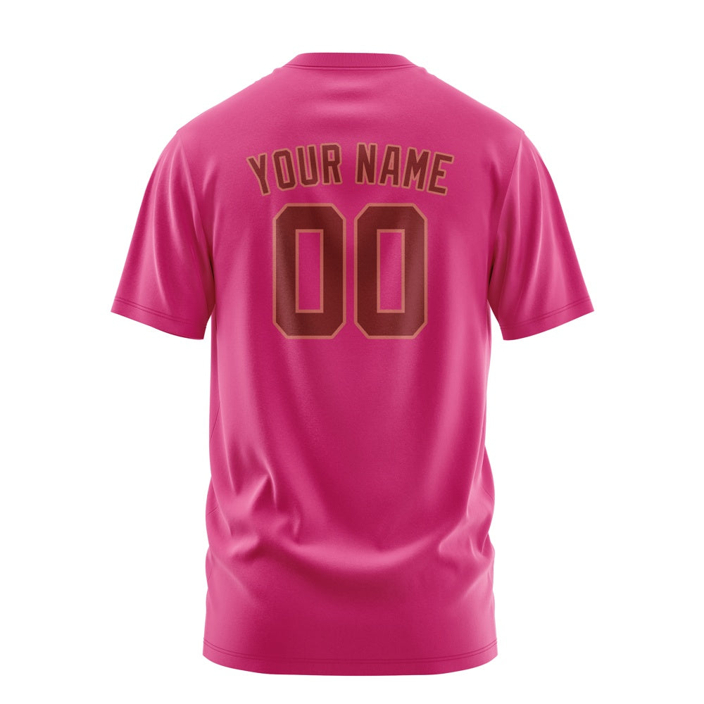 Custom Pink Crimson Red T-Shirt