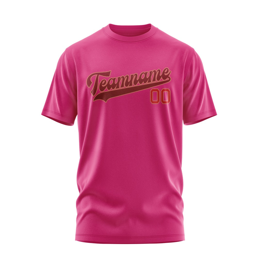 Custom Pink Crimson Red T-Shirt