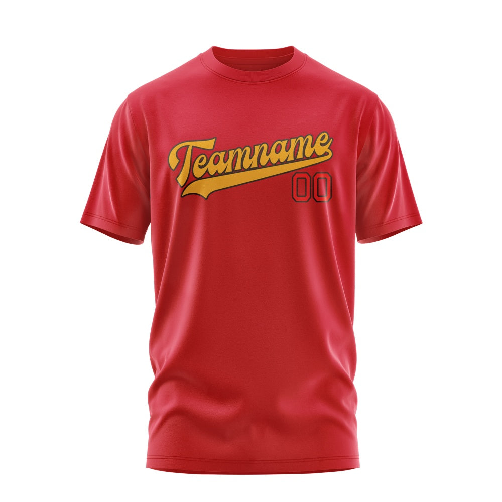 Custom Red Yellow T-Shirt
