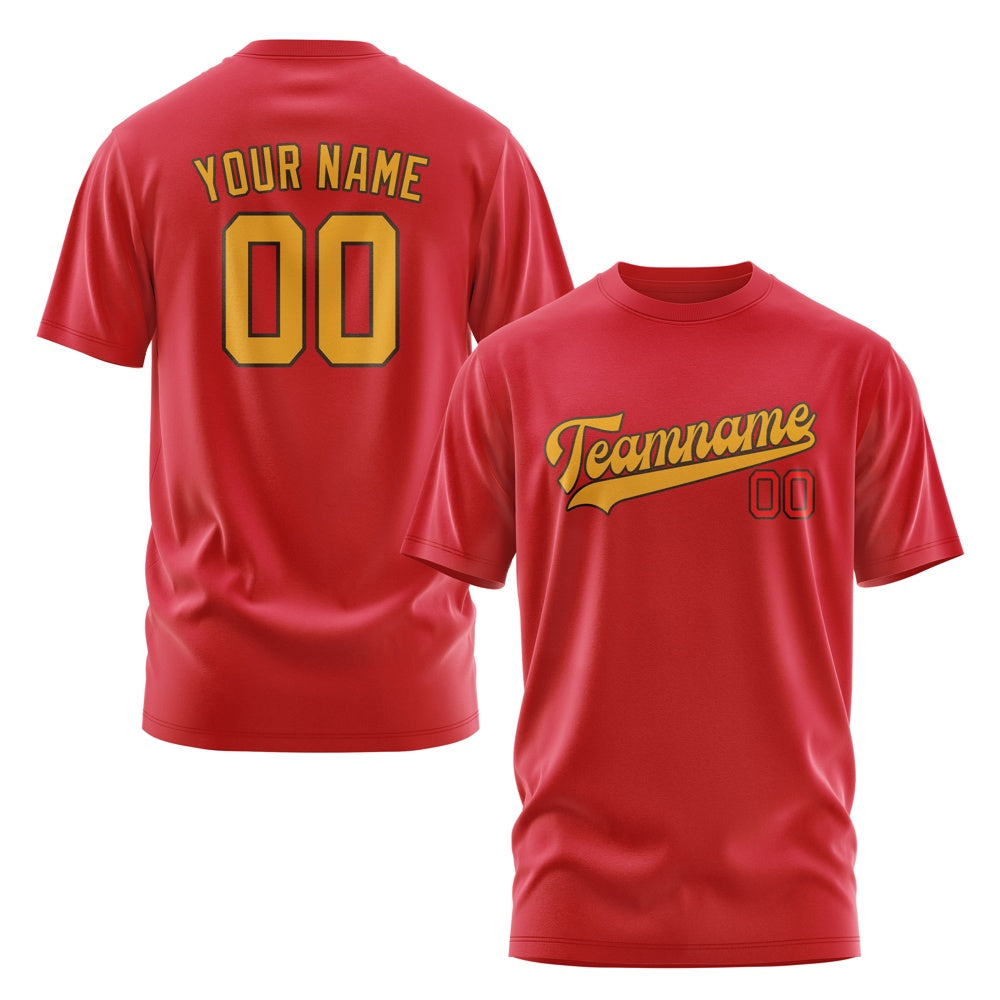 Custom Red Yellow T-Shirt