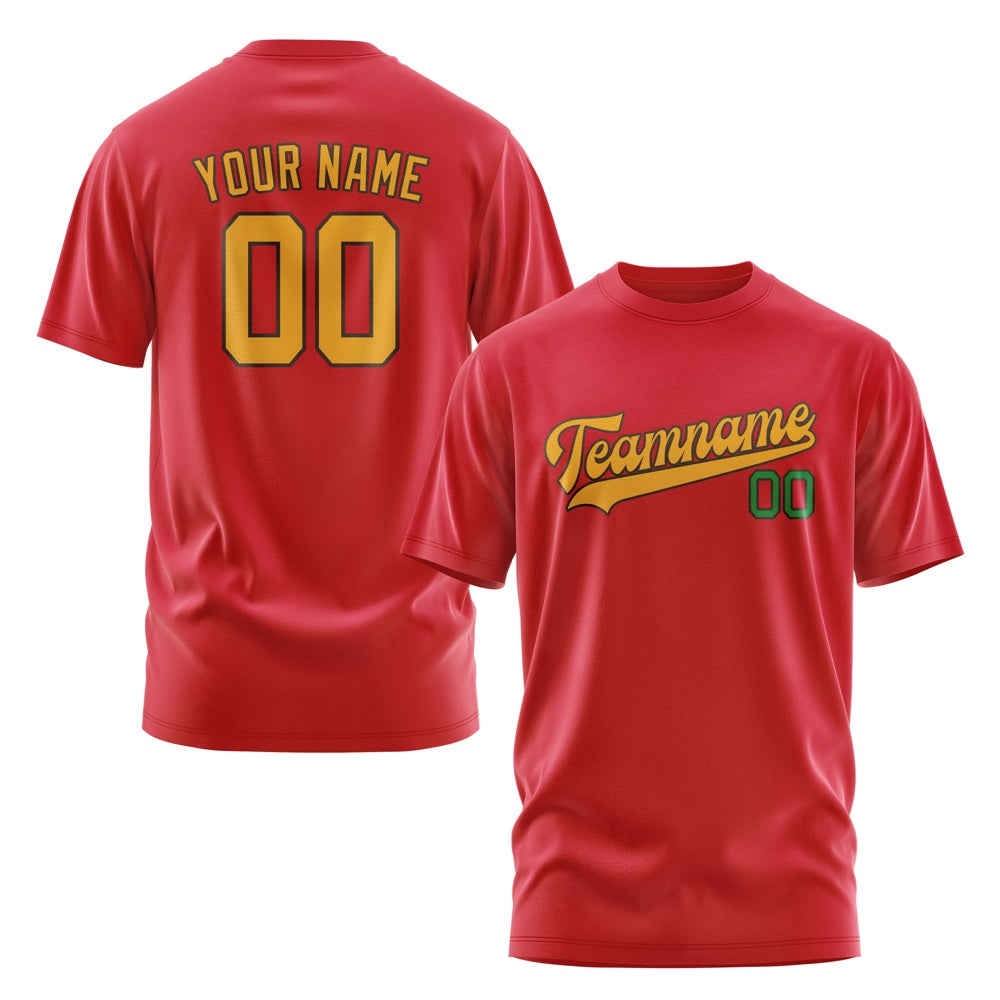 Custom Red Yellow T-Shirt