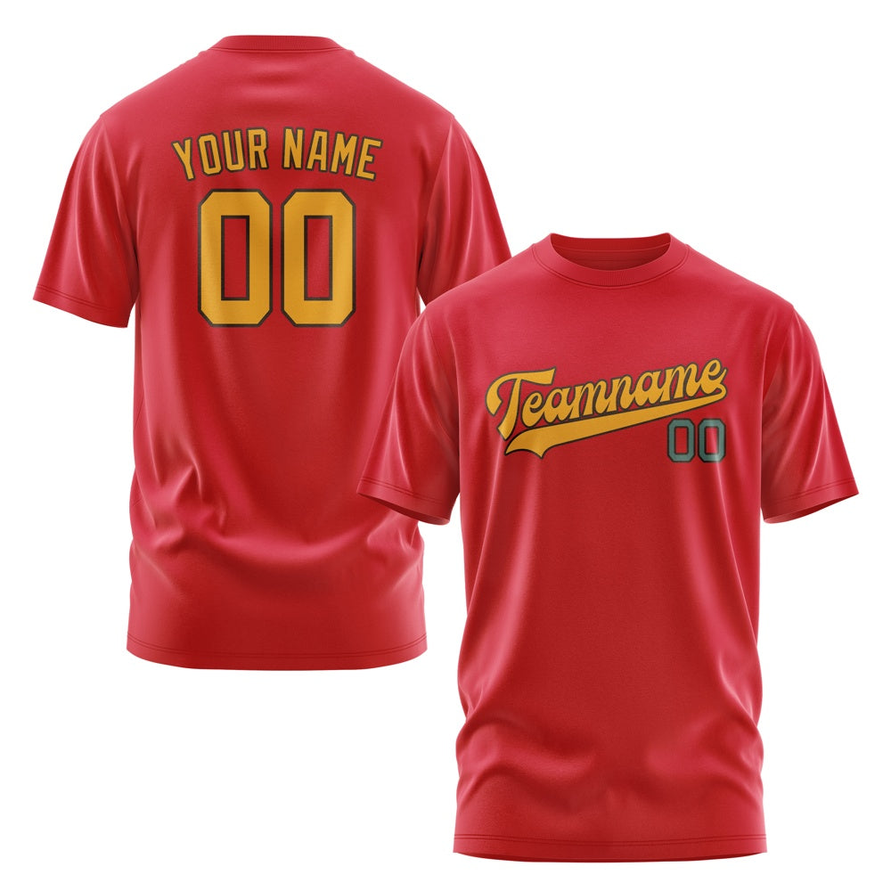 Custom Red Yellow T-Shirt