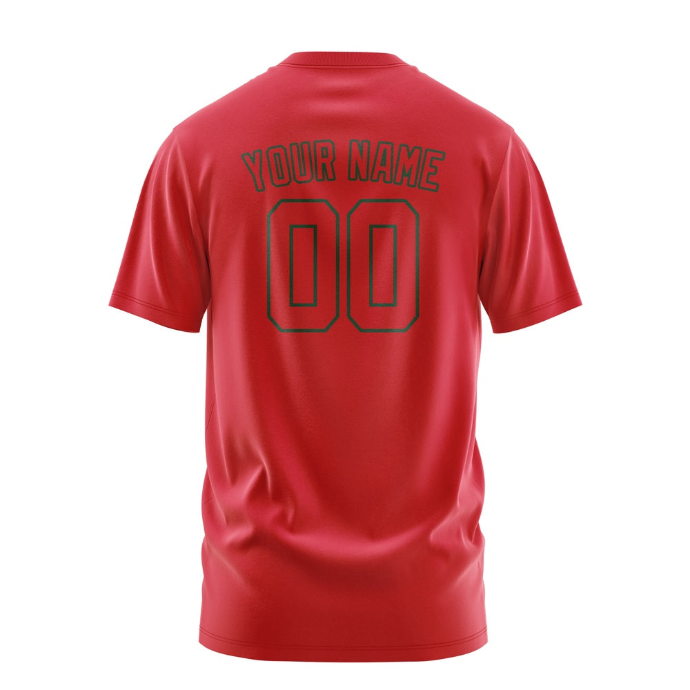 Custom Red Red T-Shirt