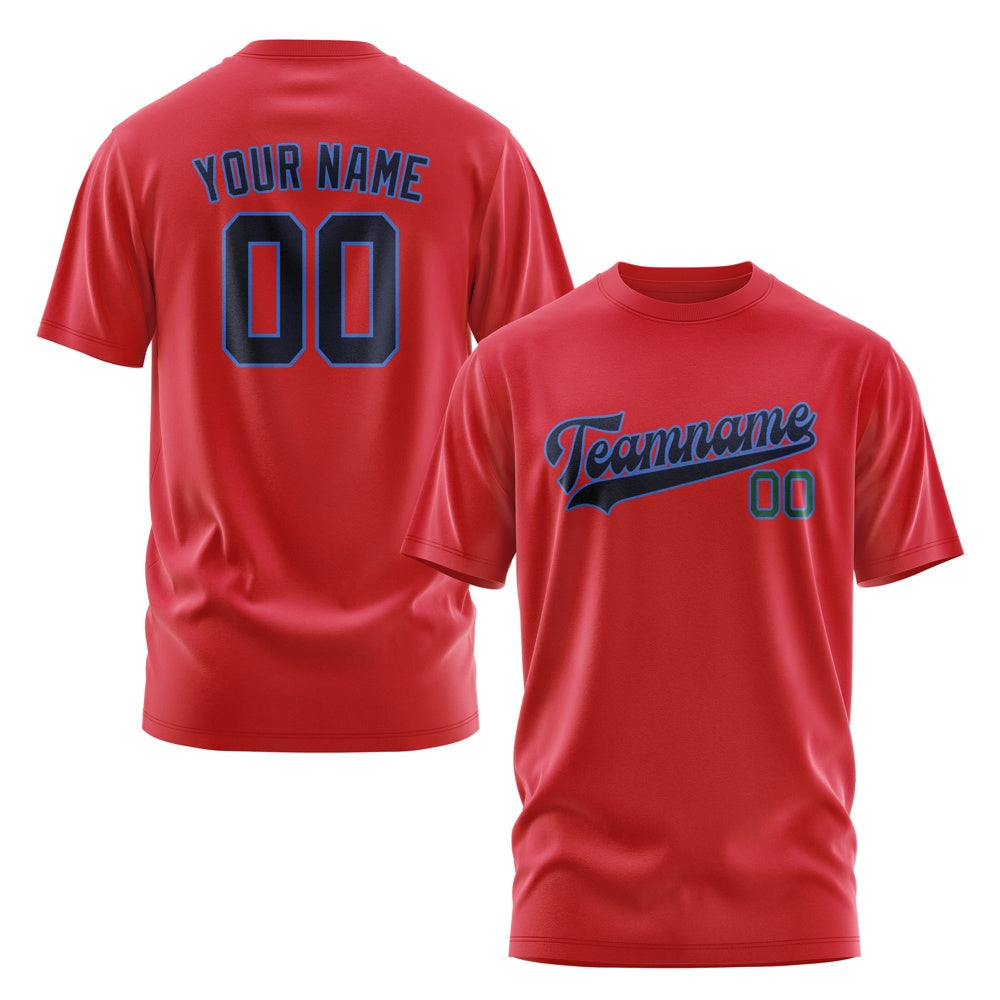 Custom Red Navy T-Shirt