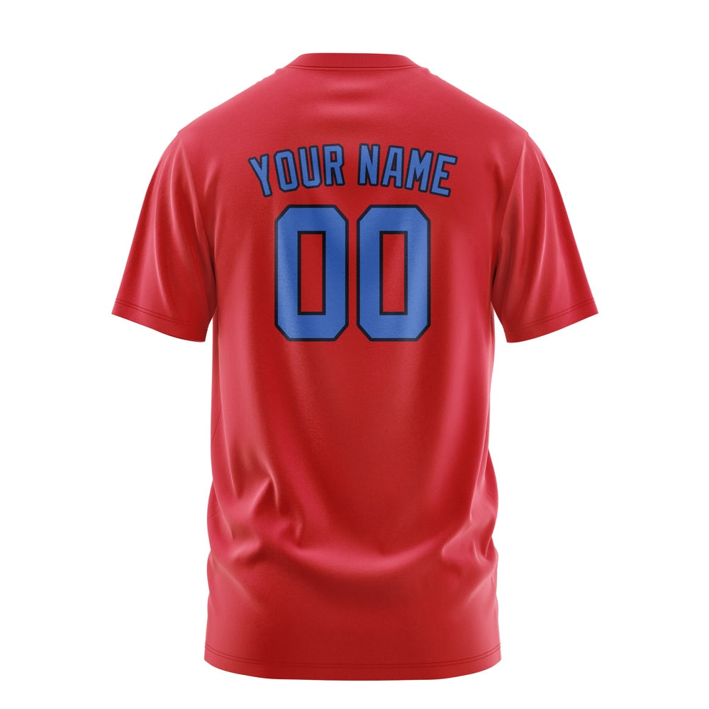 Custom Red Sky Blue T-Shirt
