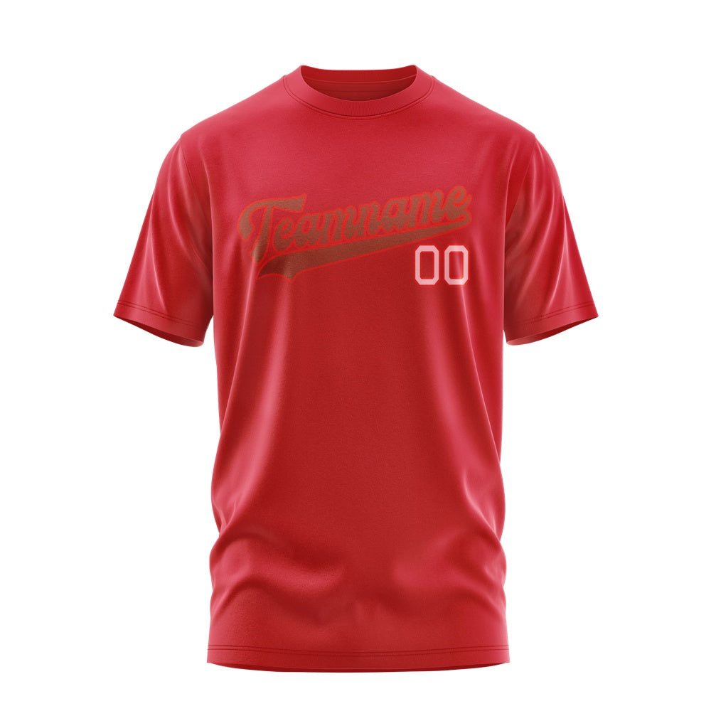 Custom Red Coral Red T-Shirt