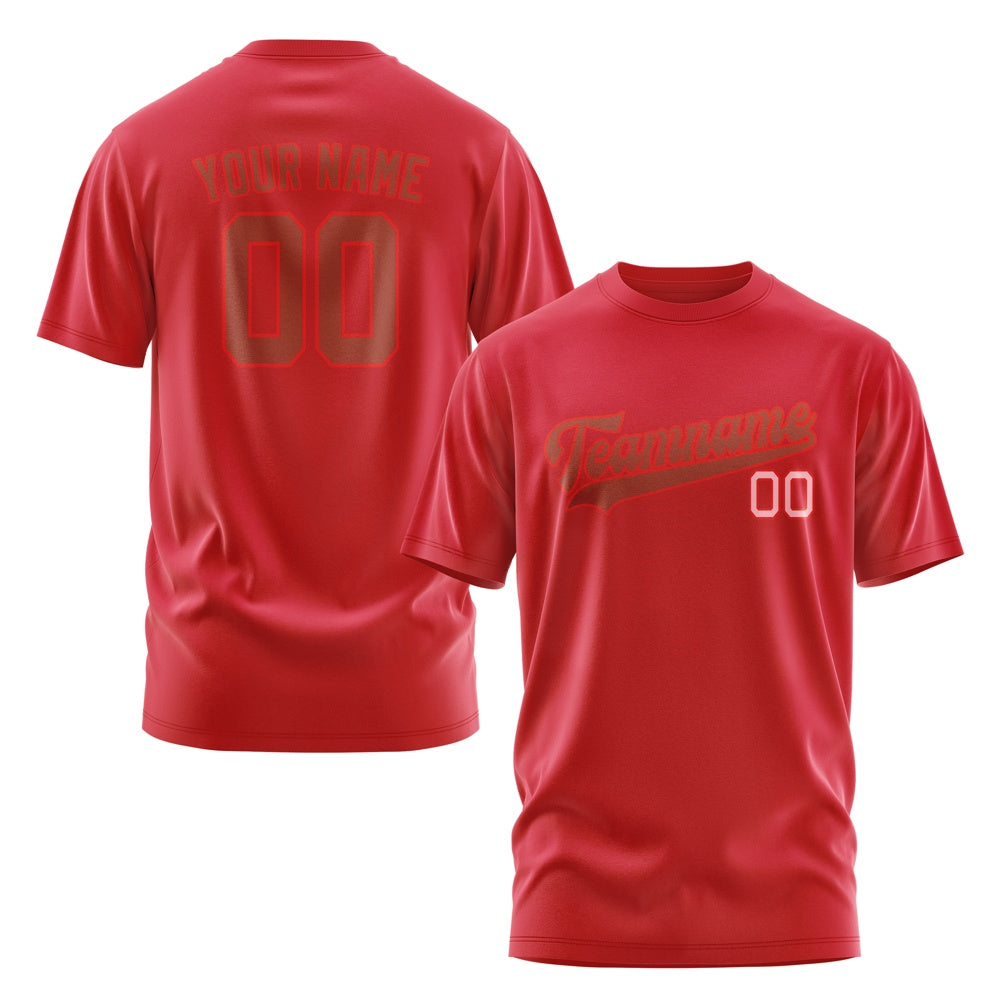 Custom Red Coral Red T-Shirt