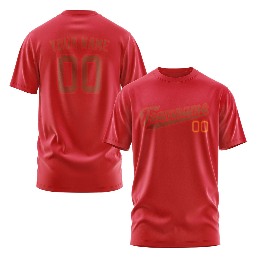 Custom Red Coral Red T-Shirt