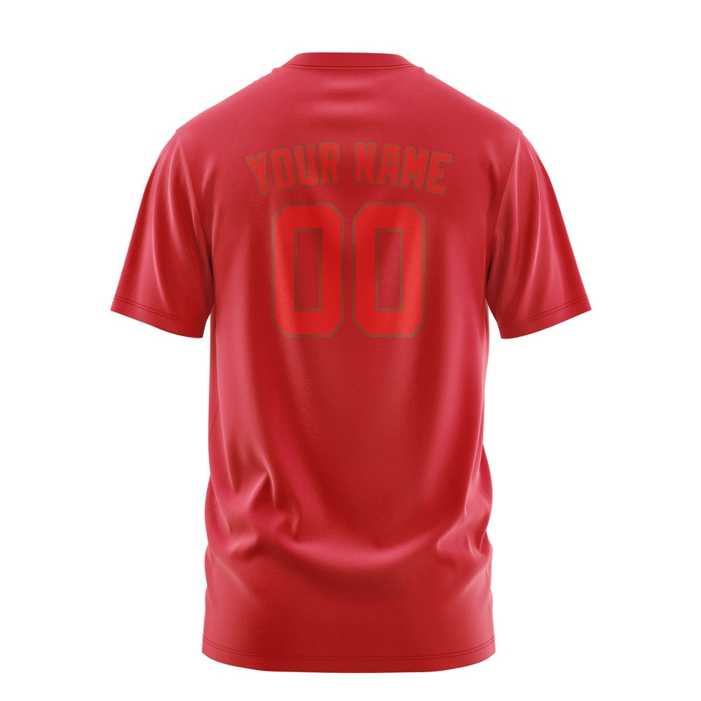 Custom Red Orange Red T-Shirt