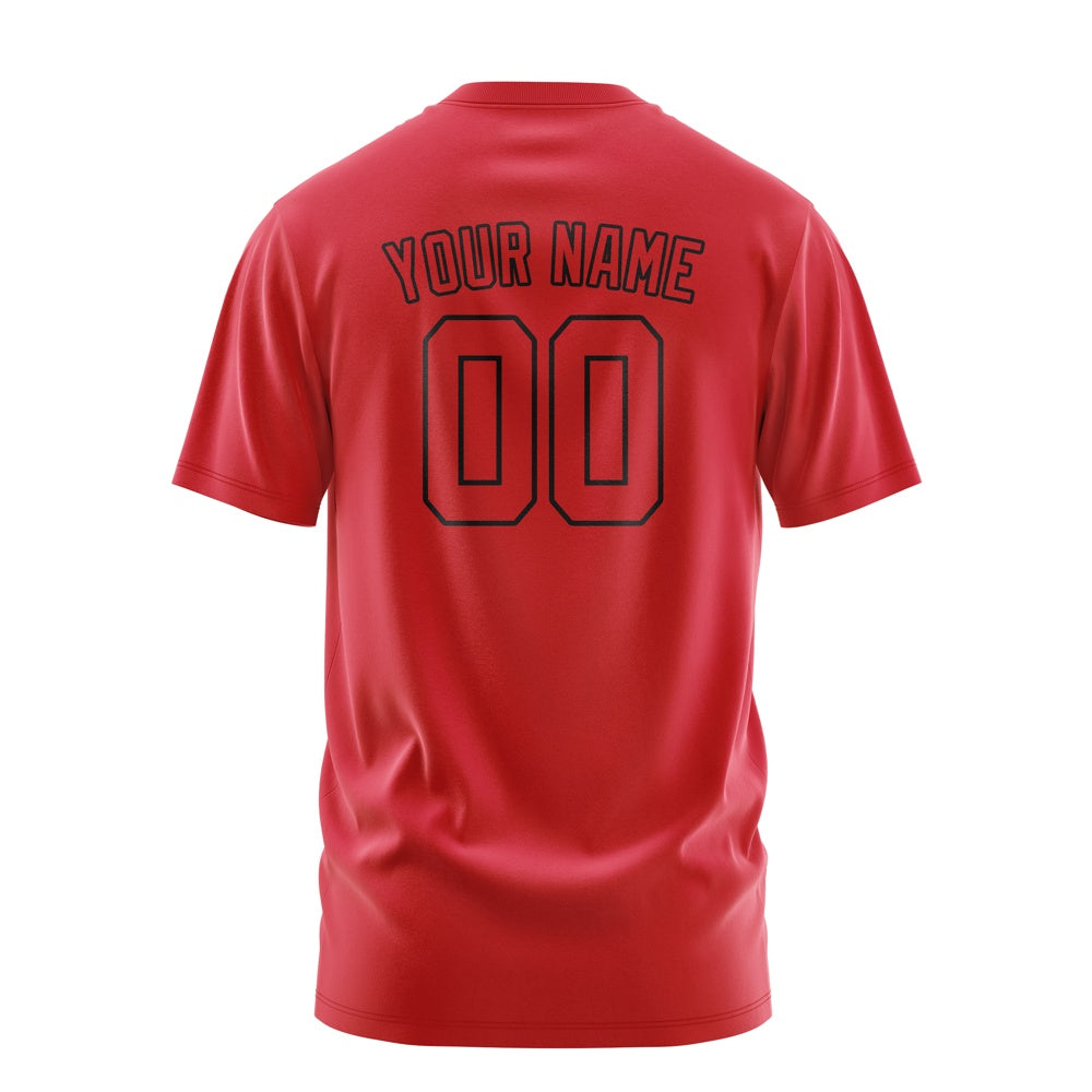 Custom Red Red T-Shirt