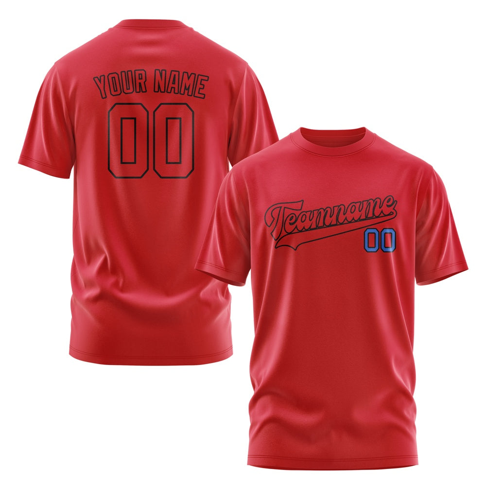 Custom Red Red T-Shirt