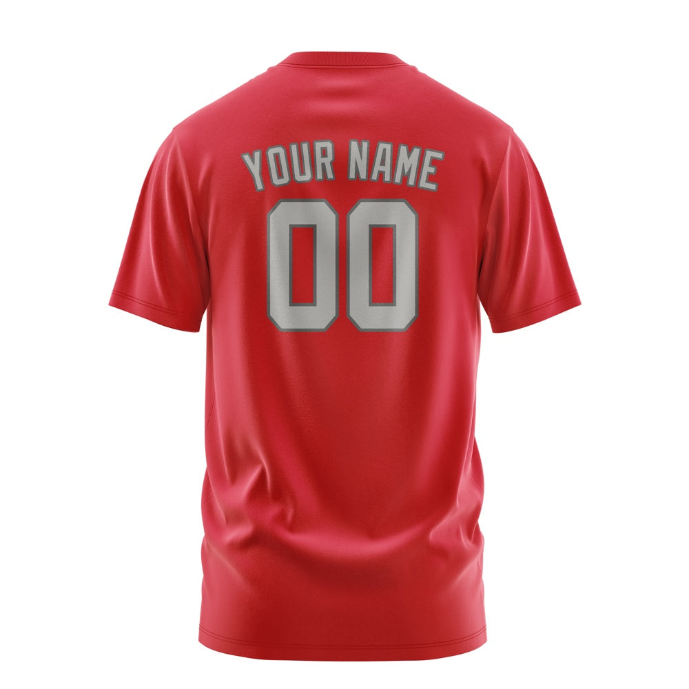 Custom Red Gray T-Shirt