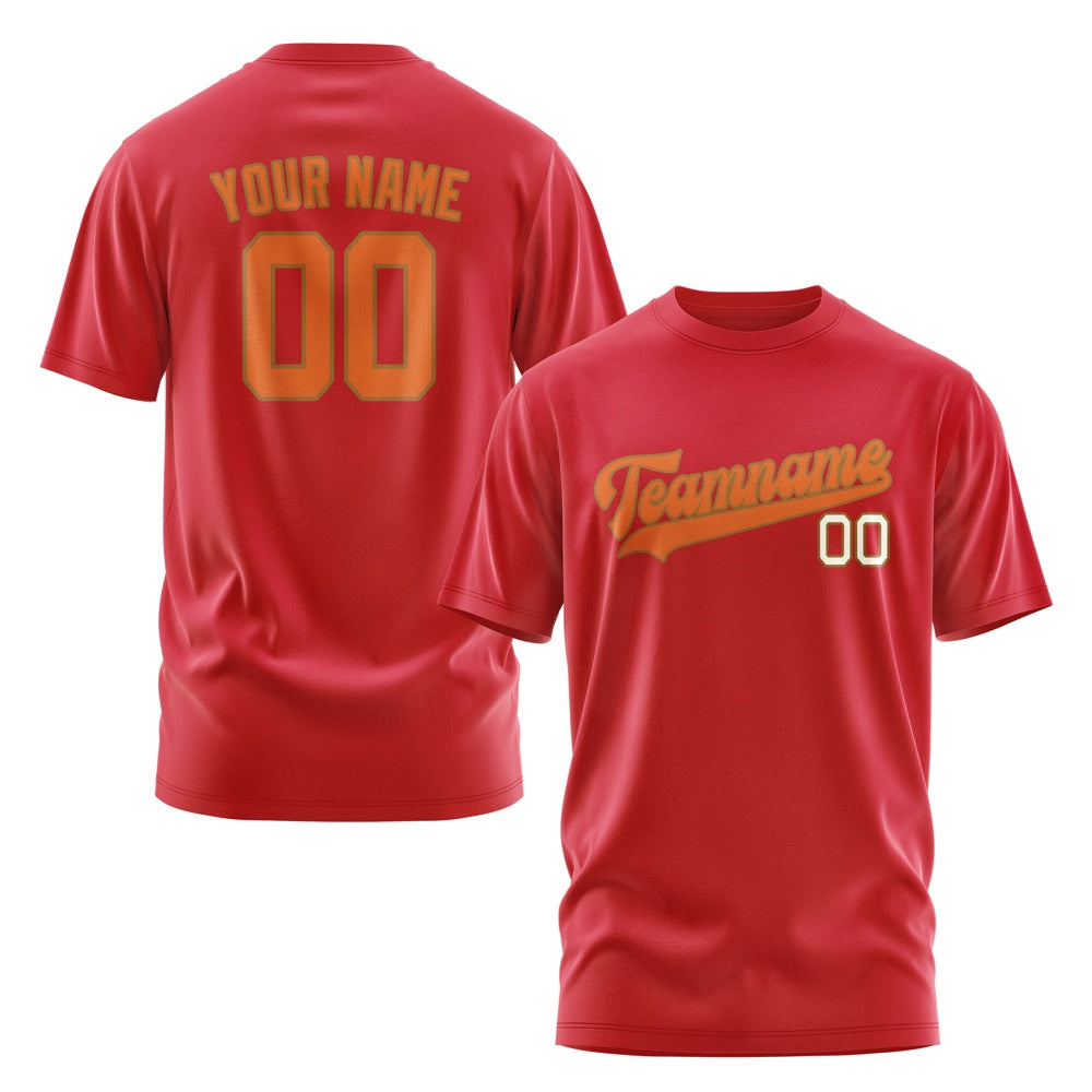 Custom Red Orange T-Shirt