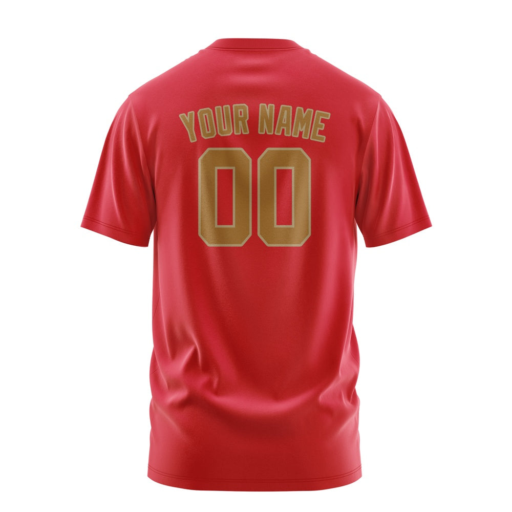 Custom Red Khaki T-Shirt