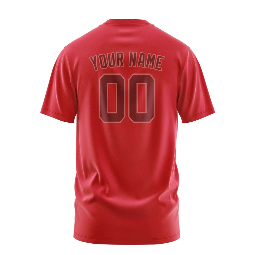 Custom Red Crimson Red T-Shirt