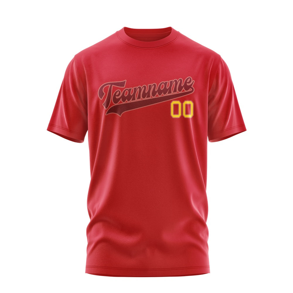 Custom Red Crimson Red T-Shirt
