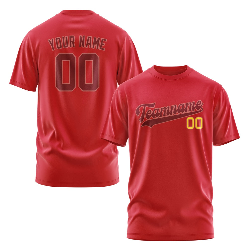 Custom Red Crimson Red T-Shirt
