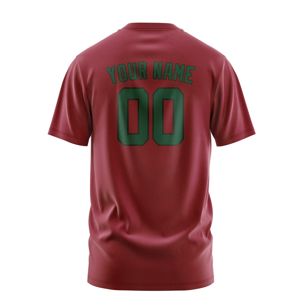 Custom Crimson Red Green T-Shirt