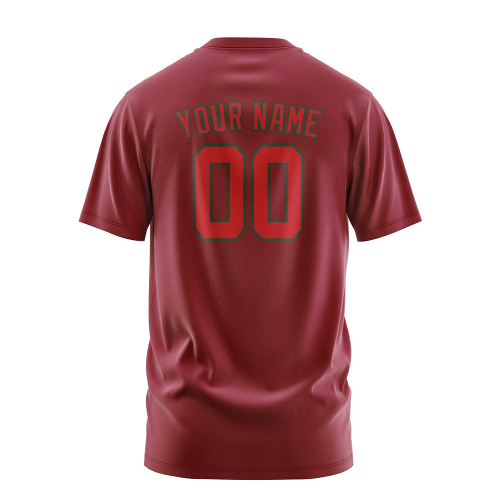 Custom Crimson Red Red T-Shirt