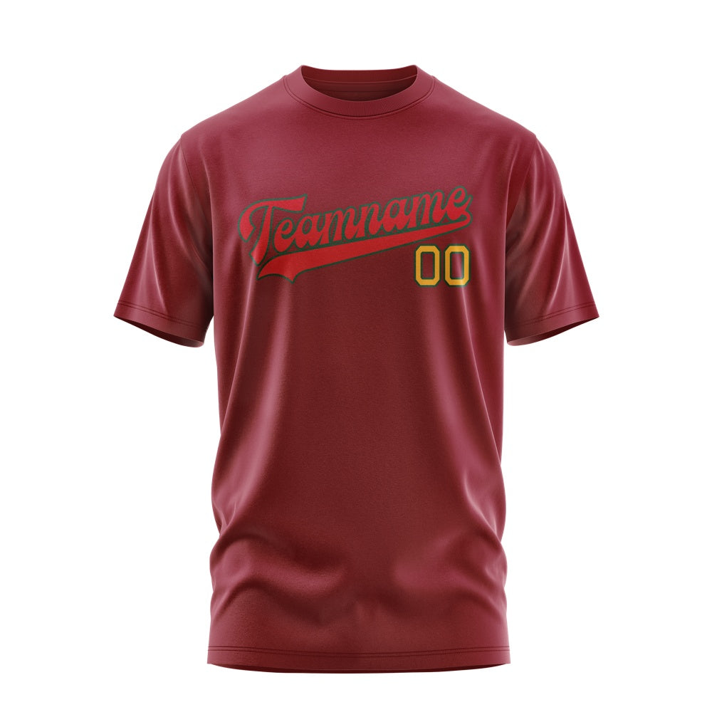 Custom Crimson Red Red T-Shirt