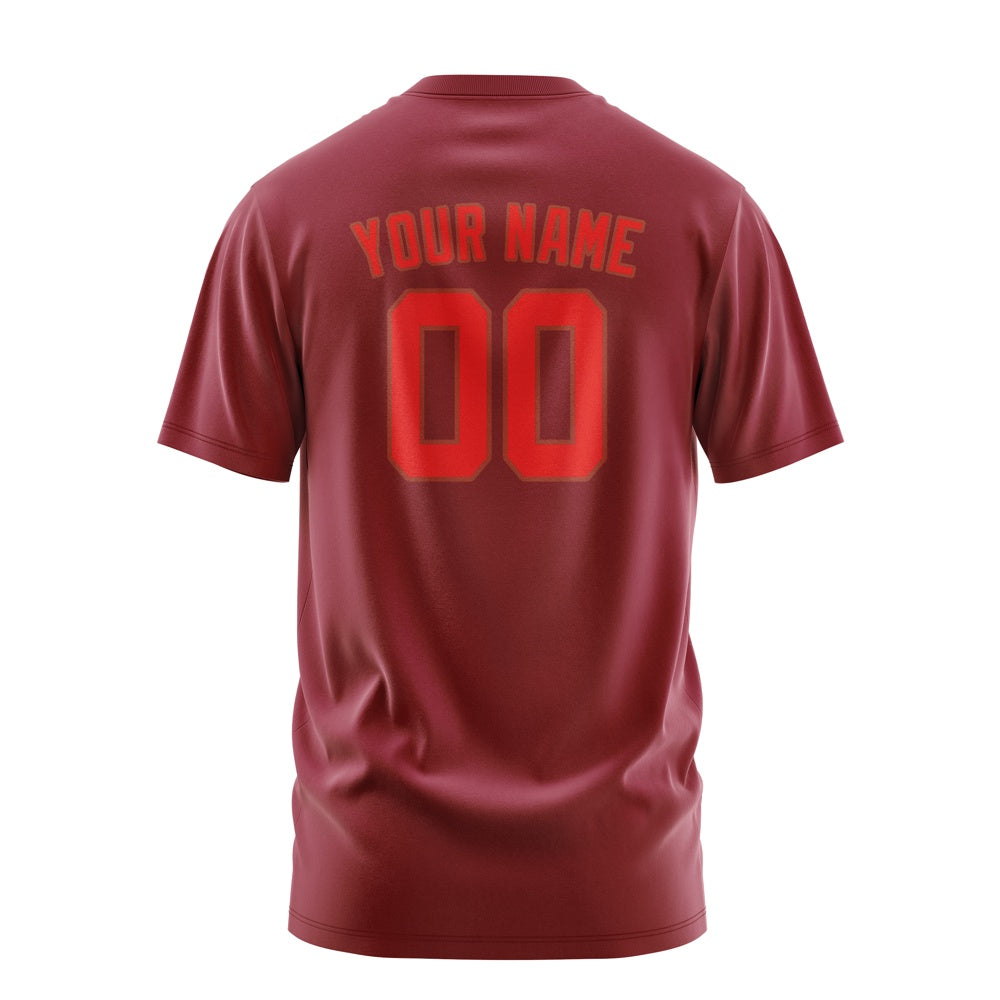 Custom Crimson Red Orange Red T-Shirt