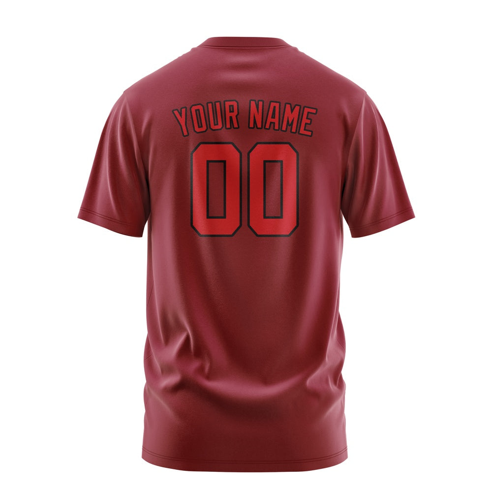 Custom Crimson Red Red T-Shirt