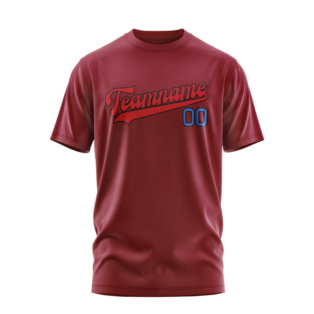 Custom Crimson Red Red T-Shirt