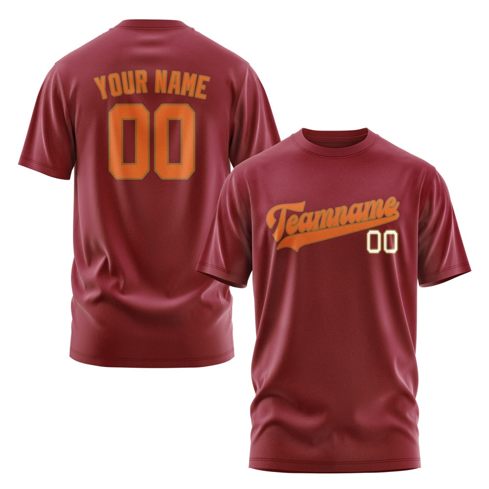 Custom Crimson Red Orange T-Shirt