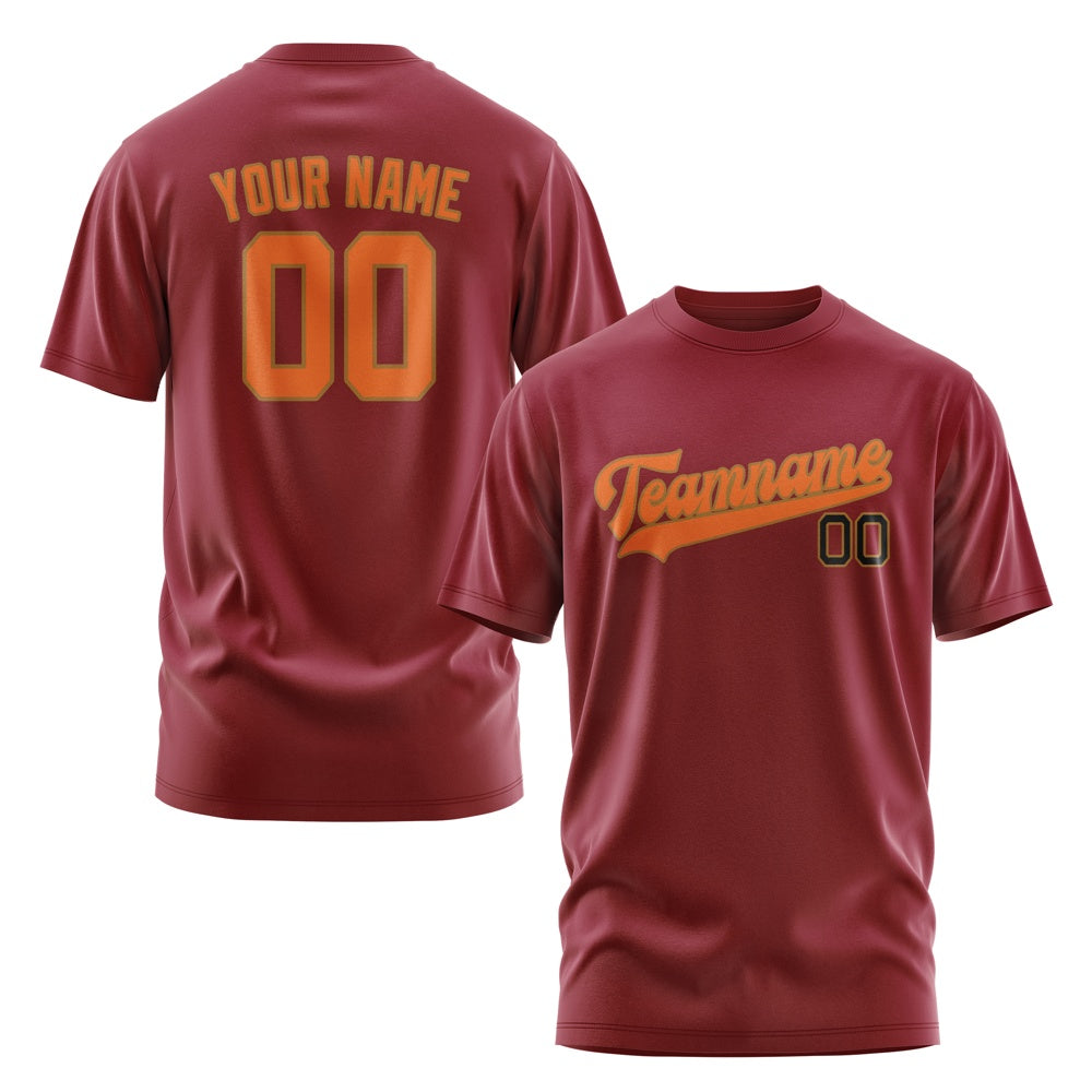 Custom Crimson Red Orange T-Shirt