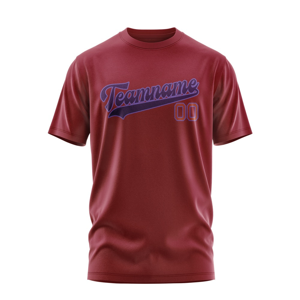 Custom Crimson Red Purple T-Shirt
