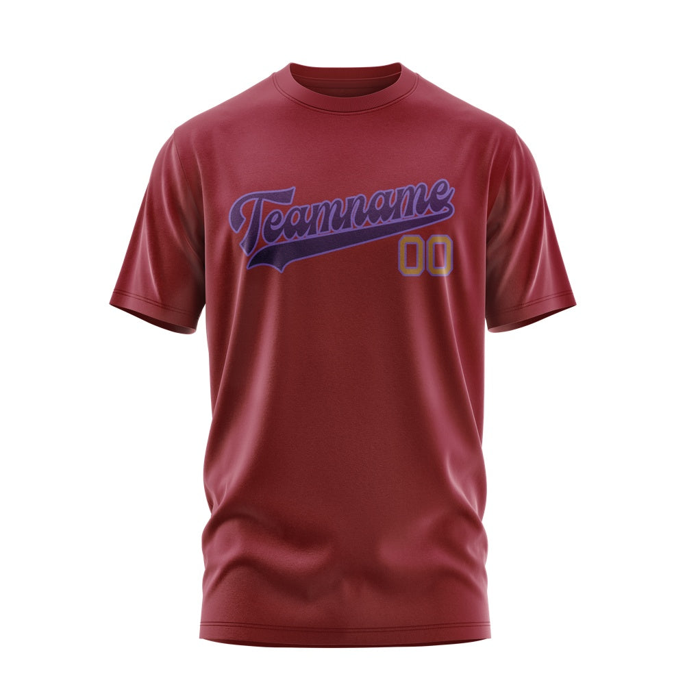 Custom Crimson Red Purple T-Shirt