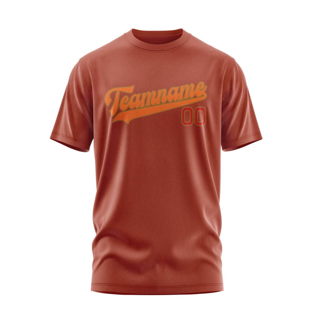 Custom Coral Red Orange T-Shirt