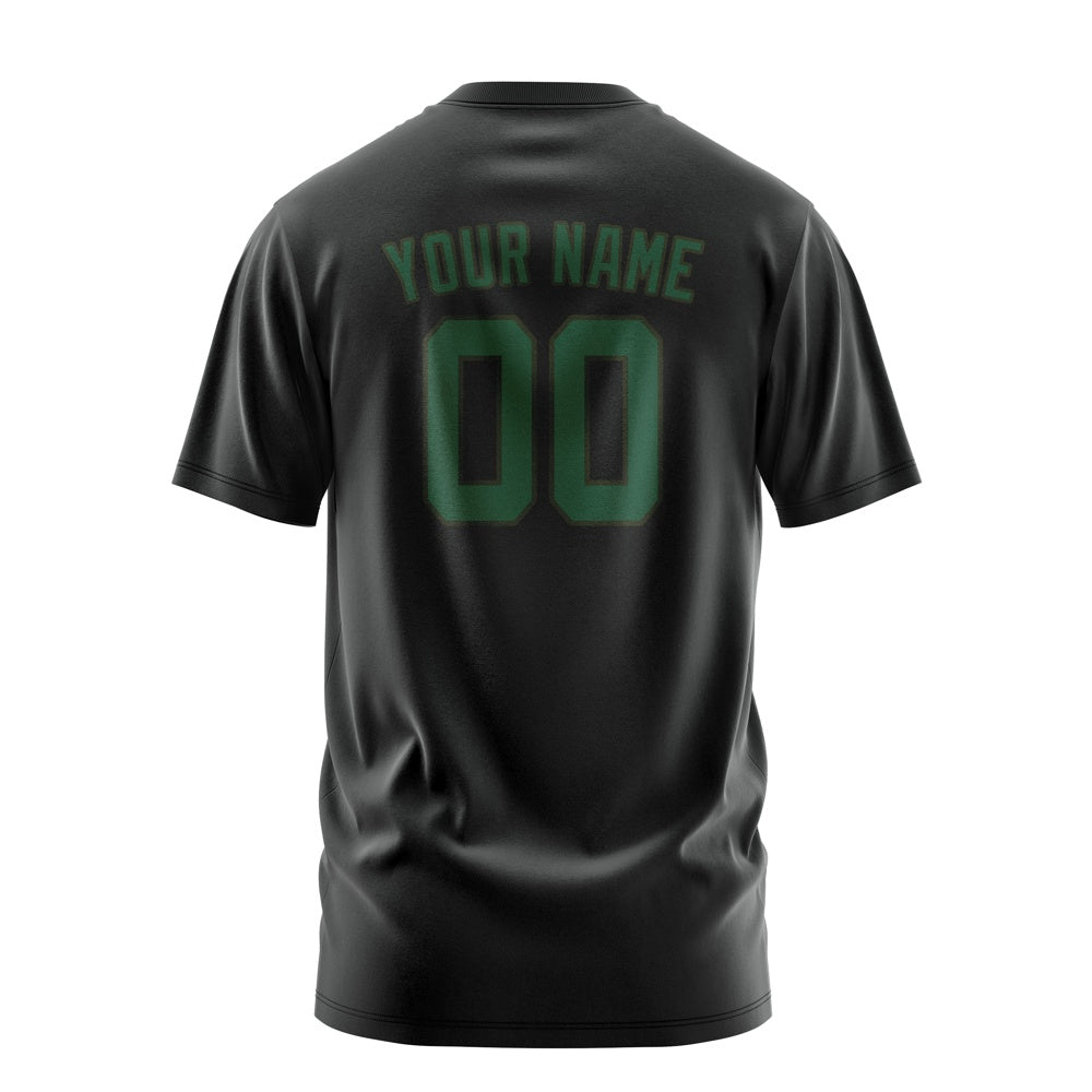 Custom Black Green T-Shirt