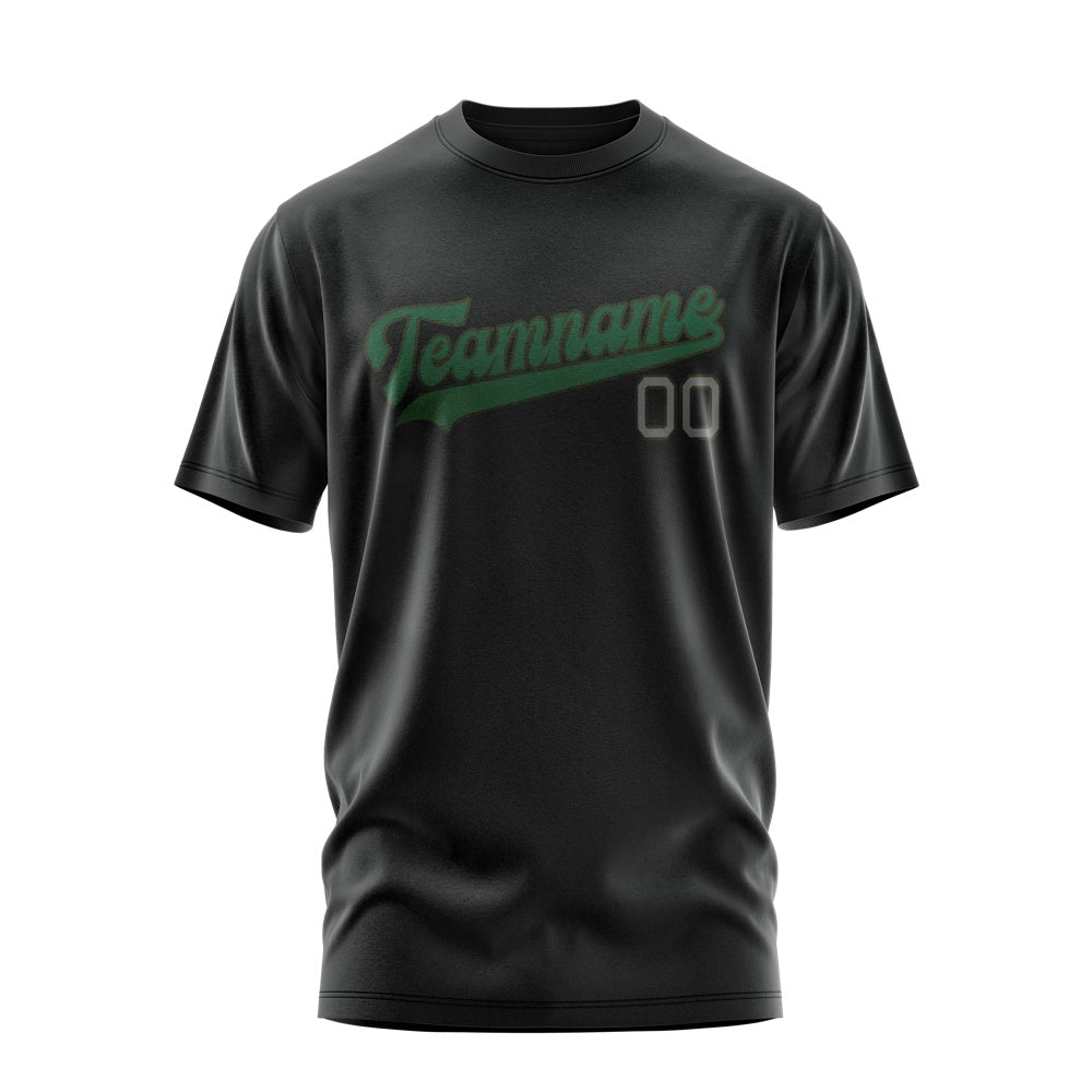 Custom Black Green T-Shirt