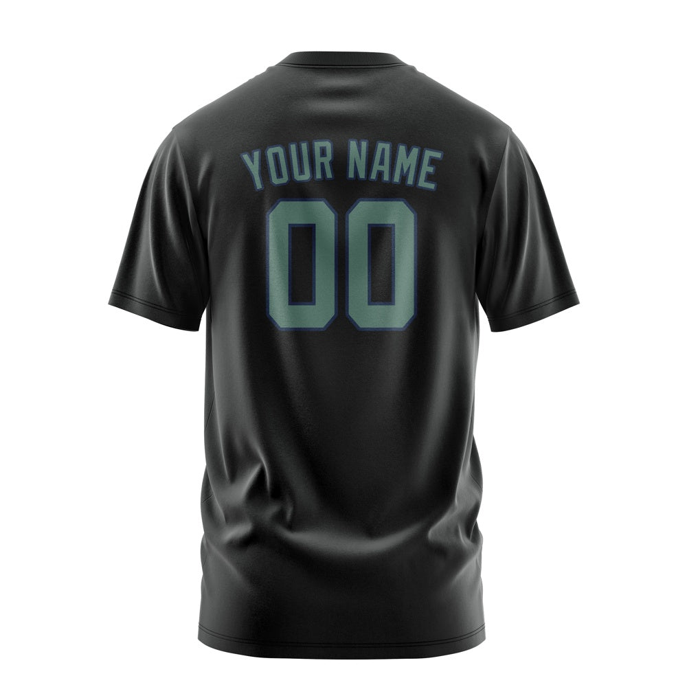 Custom Black Blue Green T-Shirt