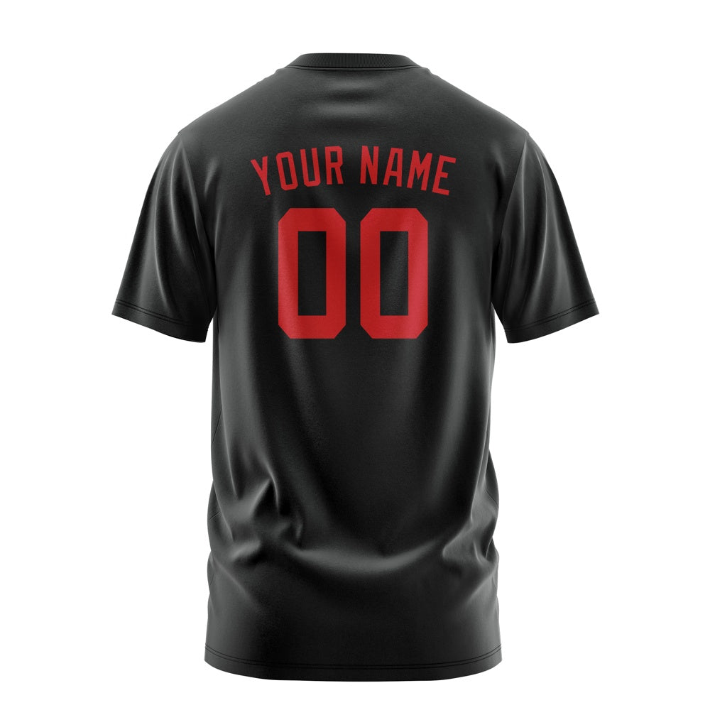 Custom Black Red T-Shirt