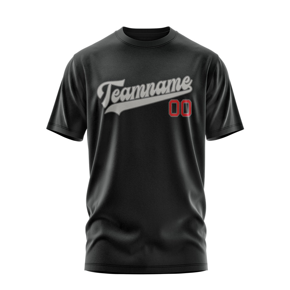 Custom Black Gray T-Shirt
