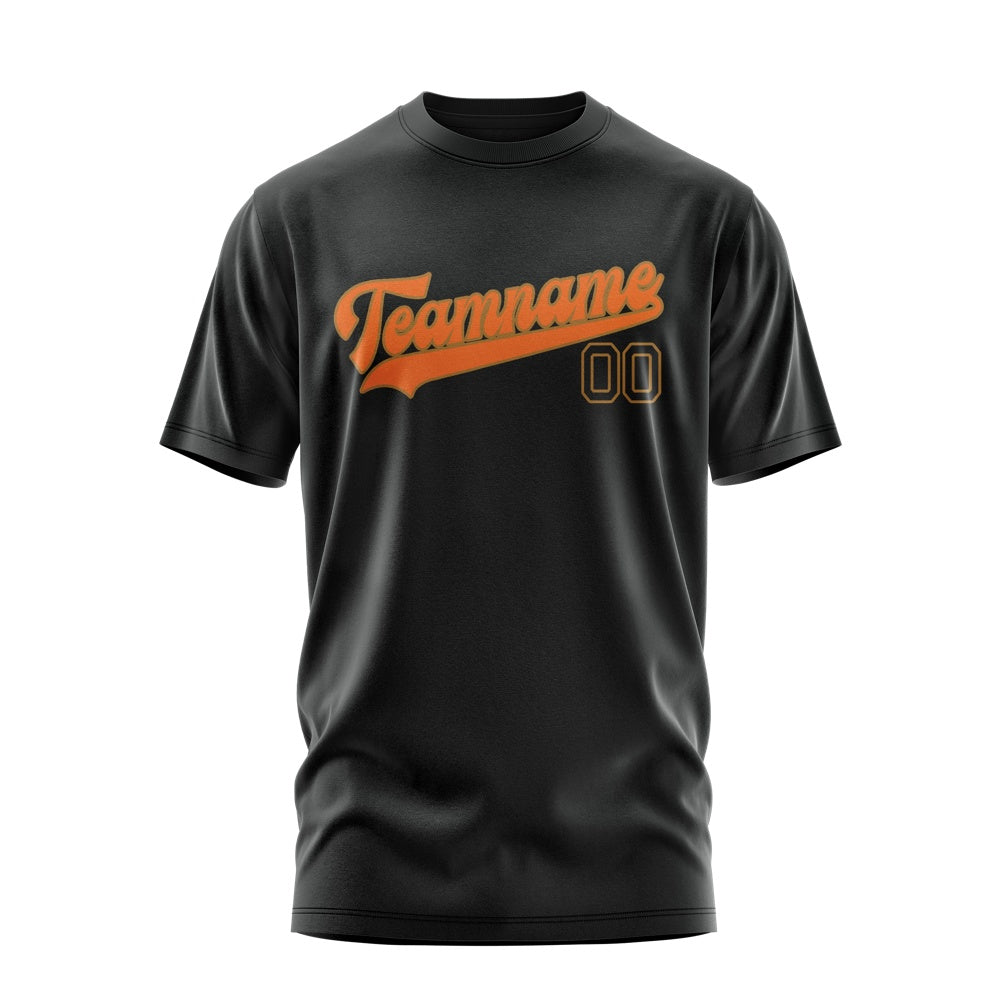 Custom Black Orange T-Shirt