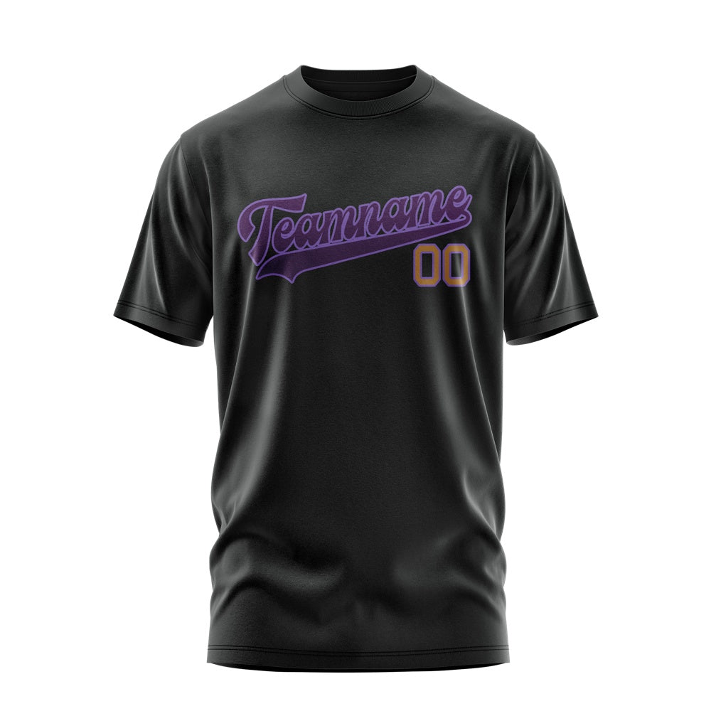 Custom Black Purple T-Shirt