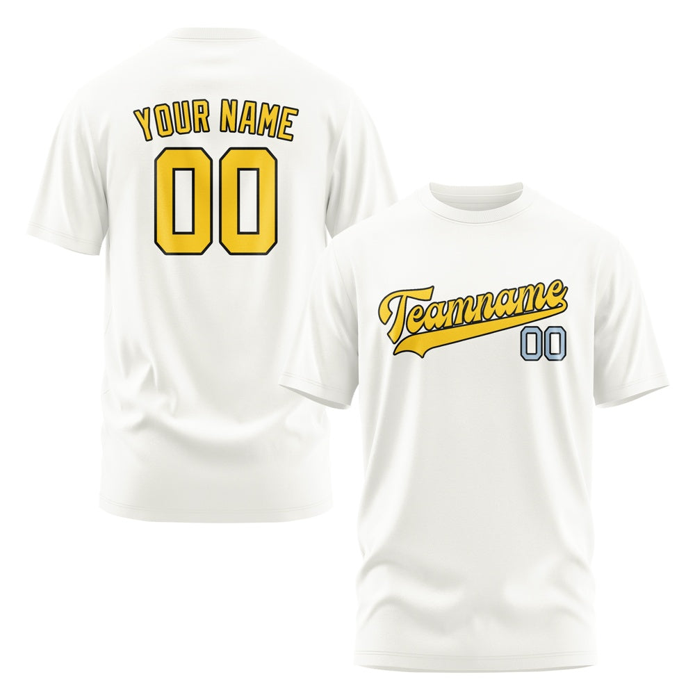 Custom White Gold T-Shirt