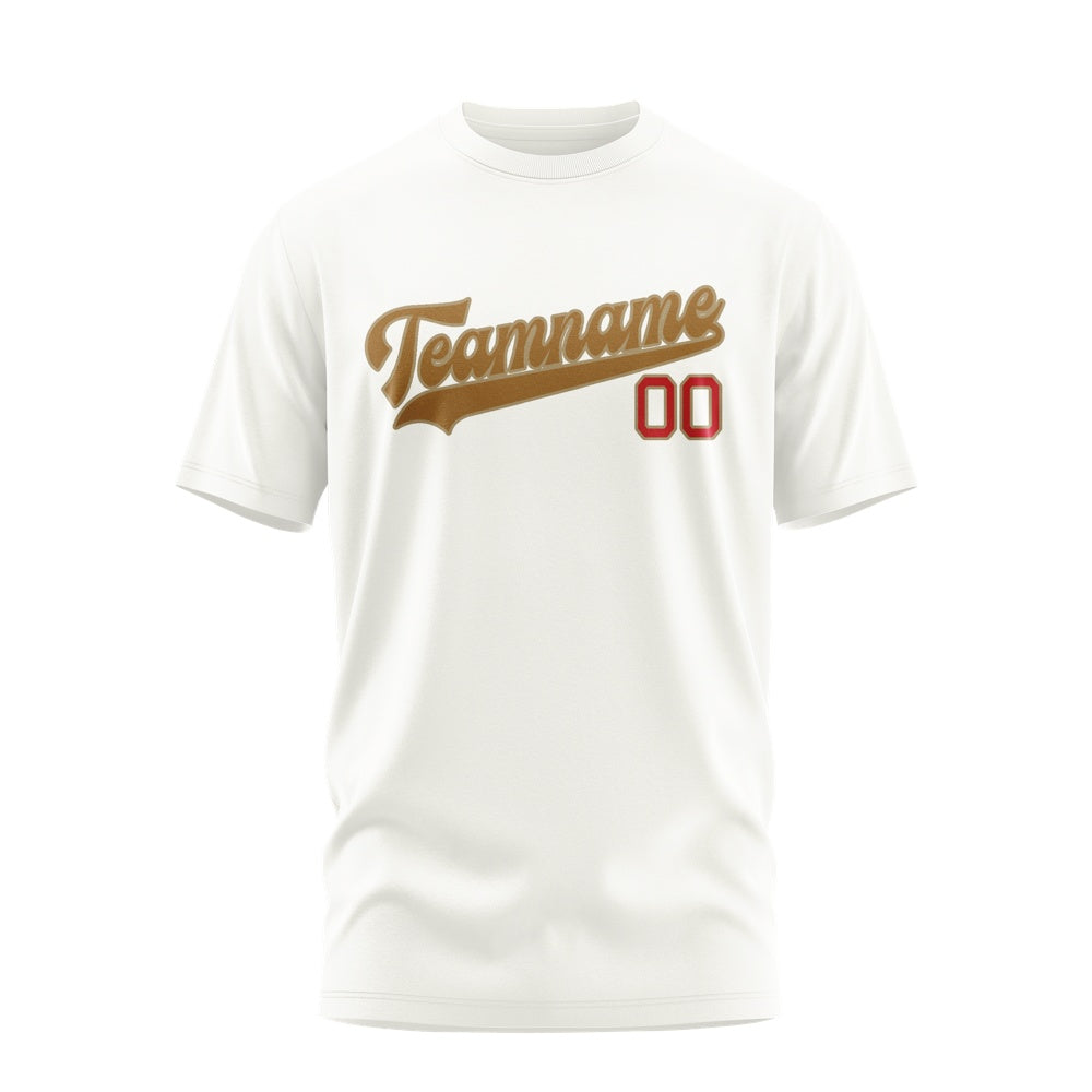 Custom White Khaki T-Shirt