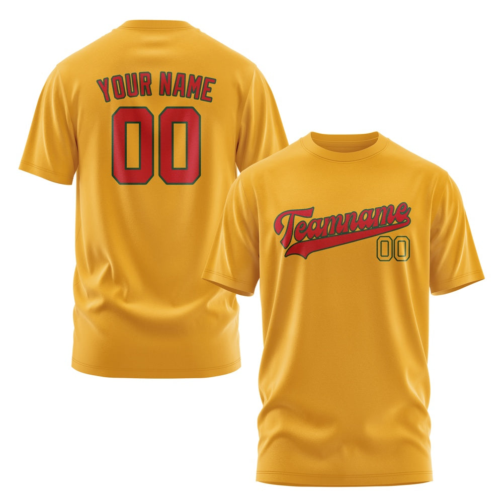 Custom Yellow Red T-Shirt