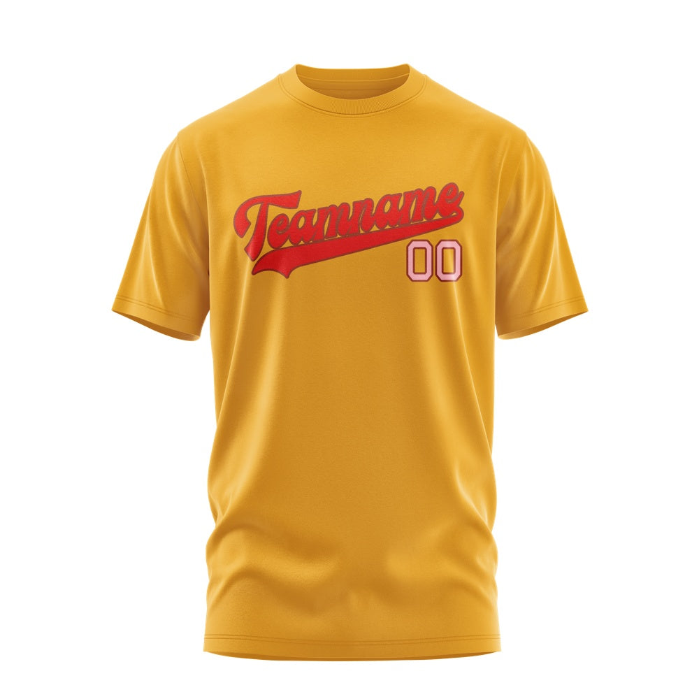 Custom Yellow Orange Red T-Shirt