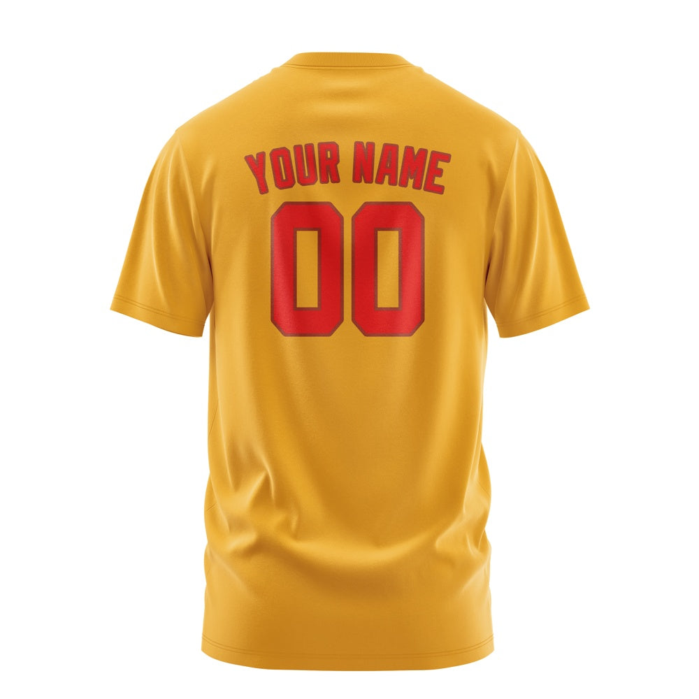 Custom Yellow Orange Red T-Shirt