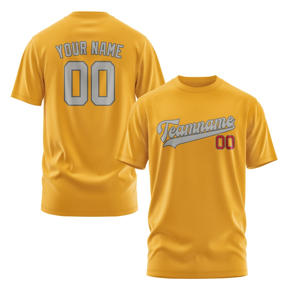 Custom Yellow Gray T-Shirt