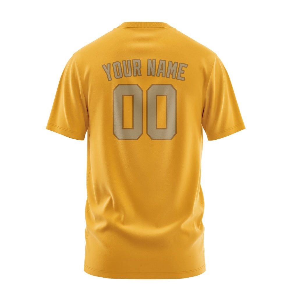 Custom Yellow Light Khaki T-Shirt